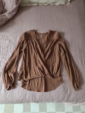 Free People Wrap Blouse
